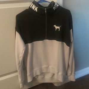 Dark olive green/white pullover